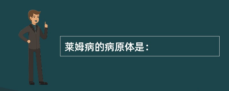 莱姆病的病原体是：