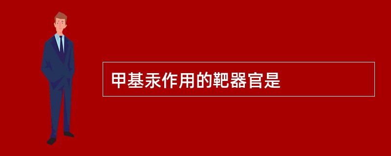 甲基汞作用的靶器官是