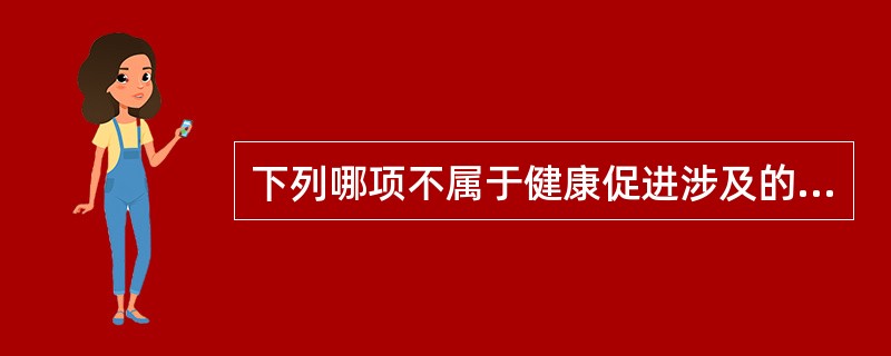 下列哪项不属于健康促进涉及的主要领域