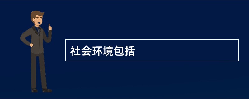 社会环境包括