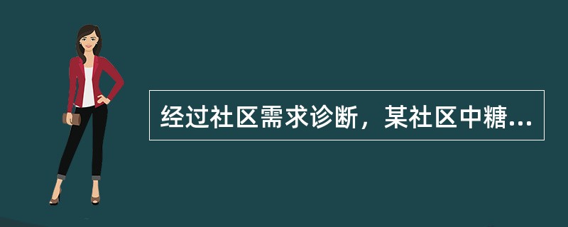 经过社区需求诊断，某社区中糖尿病的患病率为3％，该社区工作中糖尿病的目标人群为