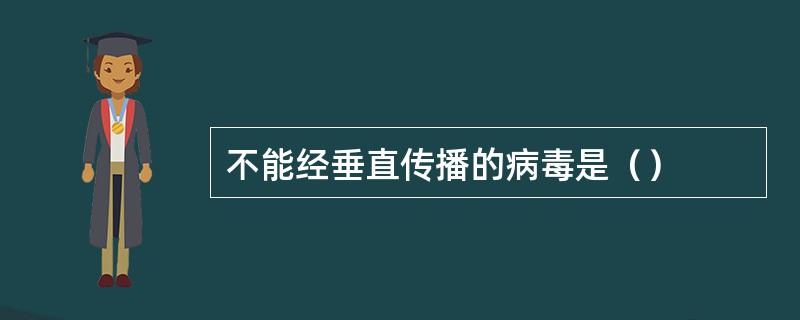 不能经垂直传播的病毒是（）