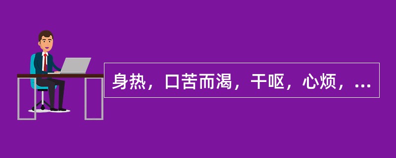 身热，口苦而渴，干呕，心烦，小便短赤，胸胁满闷不舒，舌红苔黄，脉弦数。治疗方最宜选用