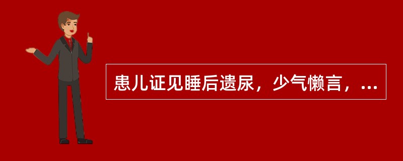 患儿证见睡后遗尿，少气懒言，神软乏力，面色苍黄，食欲不振，大便溏薄，常自汗出，苔薄嫩，脉无力。治疗的首选方剂是