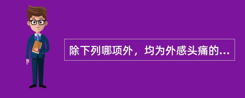 除下列哪项外，均为外感头痛的表现