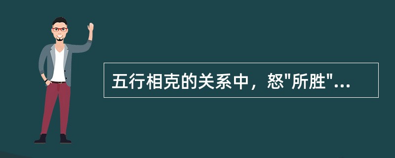 五行相克的关系中，怒"所胜"的情志是