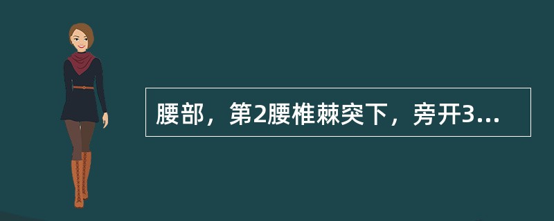腰部，第2腰椎棘突下，旁开3寸的腧穴是：