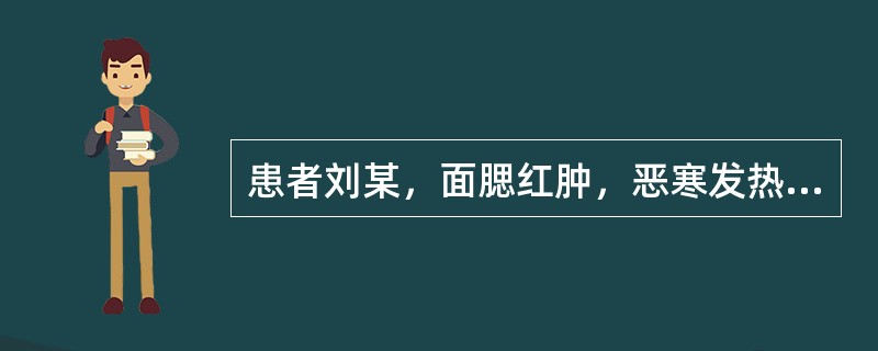 患者刘某，面腮红肿，恶寒发热，咽喉不利，舌燥口渴，舌红苔白兼黄，脉浮数有力。治宜选用（）