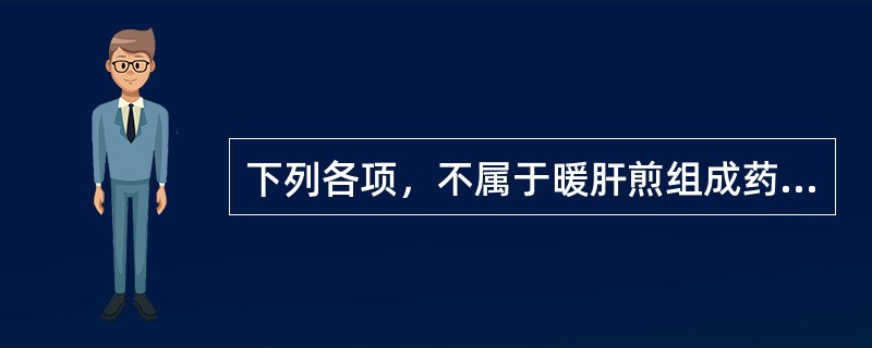 下列各项，不属于暖肝煎组成药物的是