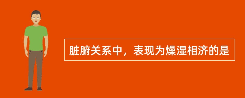 脏腑关系中，表现为燥湿相济的是