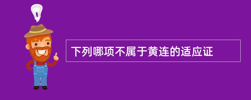 下列哪项不属于黄连的适应证