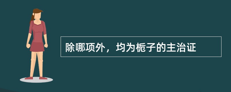 除哪项外，均为栀子的主治证