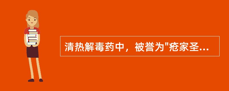 清热解毒药中，被誉为"疮家圣药"的药物是