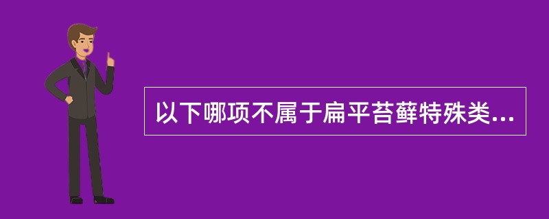 以下哪项不属于扁平苔藓特殊类型：