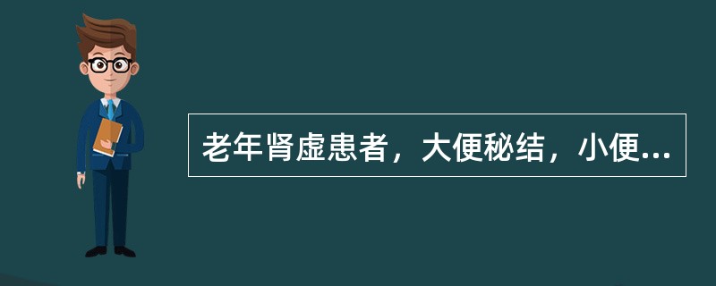 老年肾虚患者，大便秘结，小便清长，头目眩晕，腰膝痠软。治疗应首选