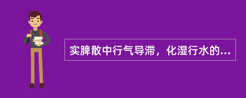 实脾散中行气导滞，化湿行水的药物是