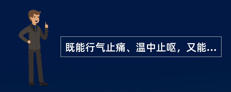 既能行气止痛、温中止呕，又能纳气平喘的药物是