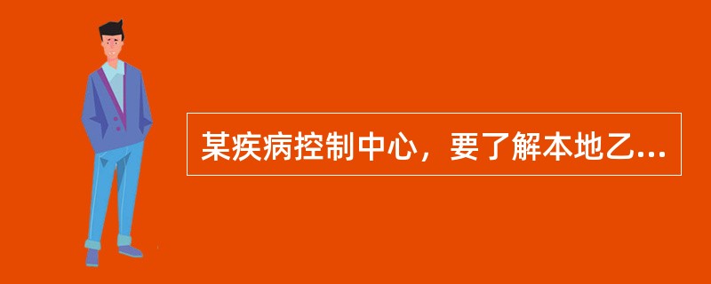 某疾病控制中心，要了解本地乙型肝炎的流行情况，准备开展相关研究。欲了解HBsAg携带情况，可采用