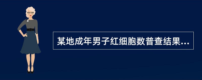 某地成年男子红细胞数普查结果：均数为480万／mm，标准差为40万／mm。40万／mm反映的是