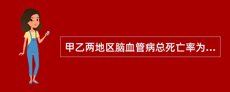 甲乙两地区脑血管病总死亡率为30‰。标化后，甲地标化死亡率为40‰。乙地标化死亡率为20‰，由此可认为