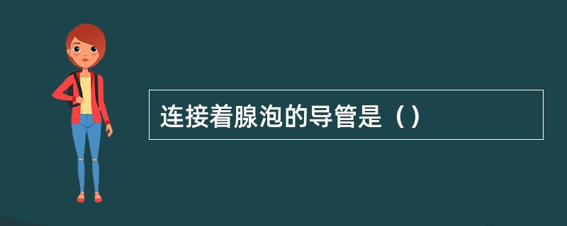 连接着腺泡的导管是（）