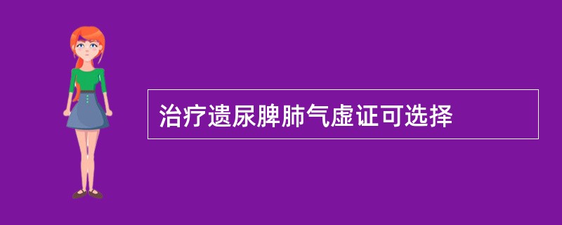 治疗遗尿脾肺气虚证可选择