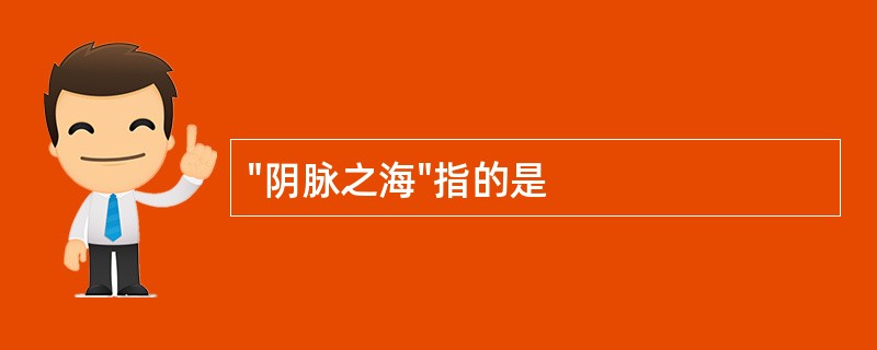 "阴脉之海"指的是