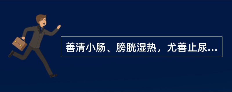 善清小肠、膀胱湿热，尤善止尿道疼痛，为治诸淋涩痛之要药的药是