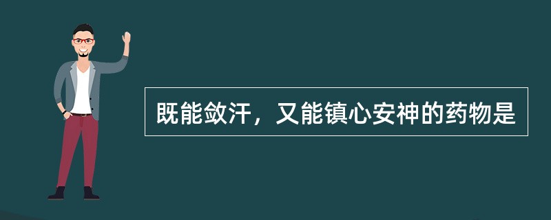 既能敛汗，又能镇心安神的药物是