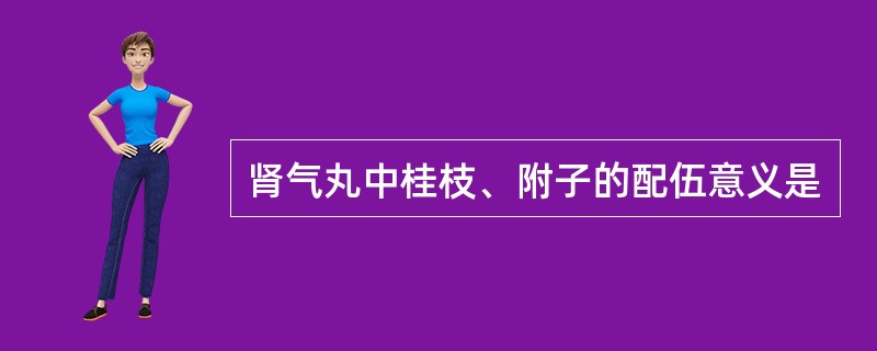 肾气丸中桂枝、附子的配伍意义是