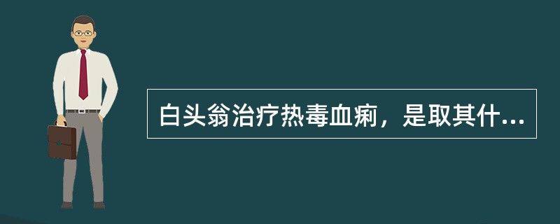 白头翁治疗热毒血痢，是取其什么功效