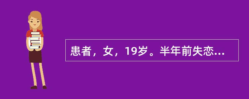 患者，女，19岁。半年前失恋后精神抑郁，时喃喃自语，表情淡漠，哭笑无常，痰多胸闷，舌苔白腻，脉弦滑。临床诊断是