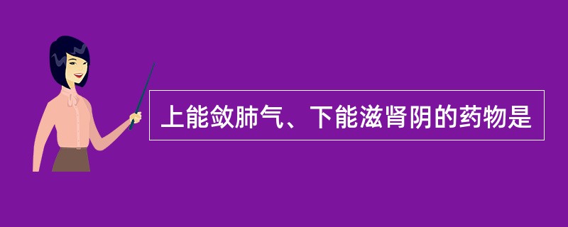 上能敛肺气、下能滋肾阴的药物是