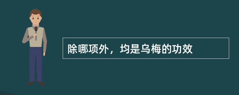 除哪项外，均是乌梅的功效