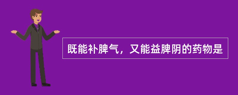 既能补脾气，又能益脾阴的药物是