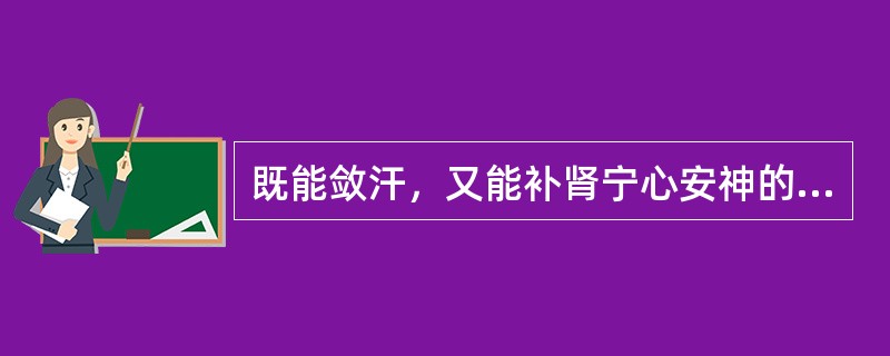 既能敛汗，又能补肾宁心安神的药物