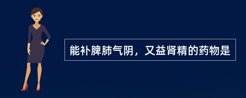 能补脾肺气阴，又益肾精的药物是