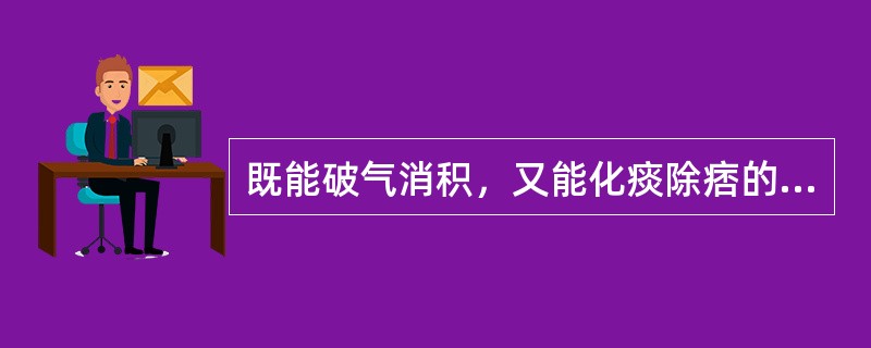 既能破气消积，又能化痰除痞的药物是：