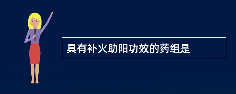 具有补火助阳功效的药组是