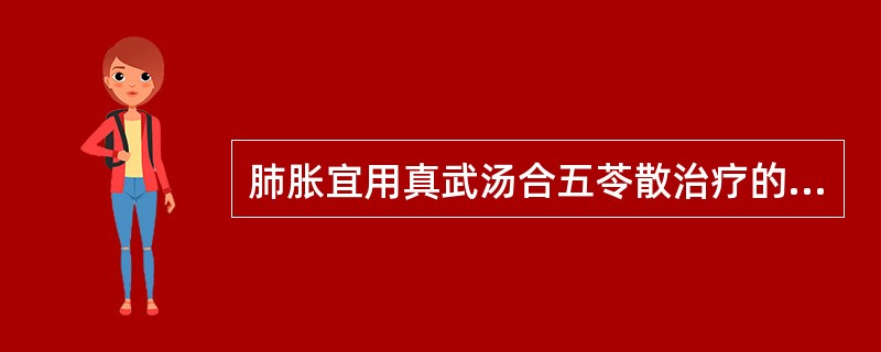 肺胀宜用真武汤合五苓散治疗的证型是