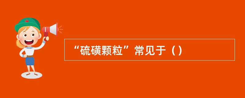 “硫磺颗粒”常见于（）