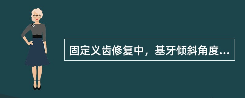 固定义齿修复中，基牙倾斜角度较大时，可采用以下设计获得共同就位道，除外（）