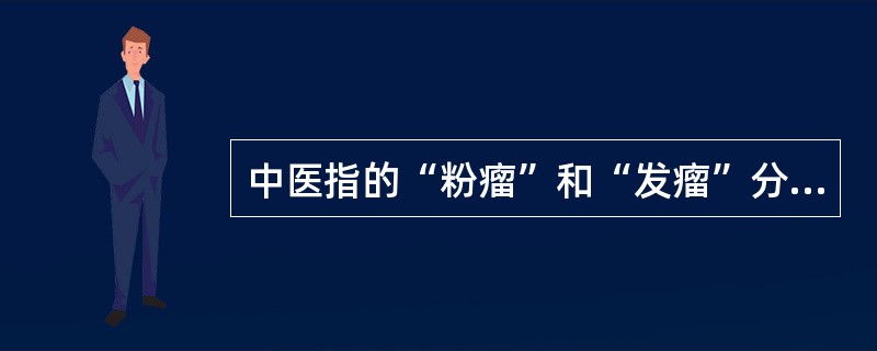 中医指的“粉瘤”和“发瘤”分别是（）