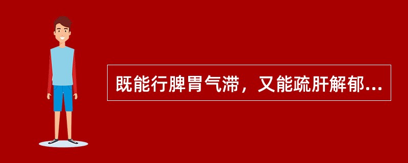 既能行脾胃气滞，又能疏肝解郁的药物是（）