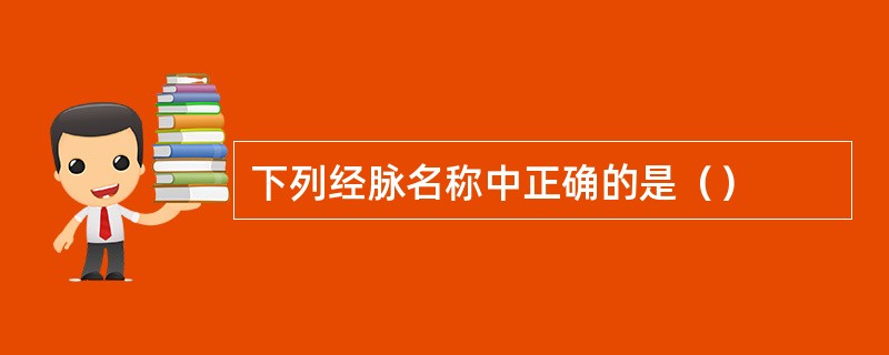 下列经脉名称中正确的是（）