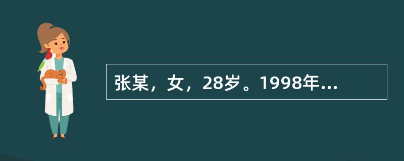 张某，女，28岁。1998年3月28日就诊。主诉：便秘2个月，患者发病的2个月前刮宫产一女婴，因术中出血过多，曾输血600毫升。分娩后至今，每次排便均需外用开塞露或服果导片，以后用药量渐增大.现每需服