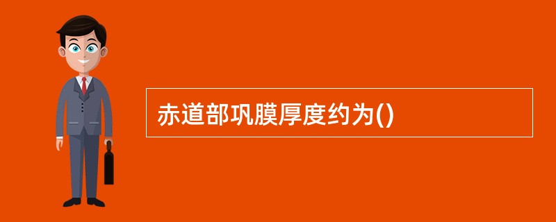 赤道部巩膜厚度约为()