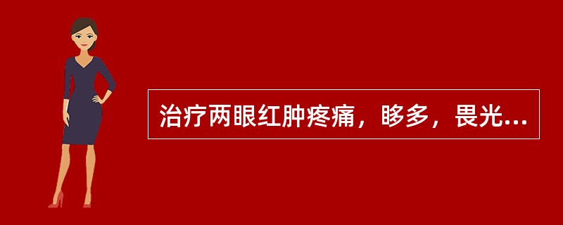 治疗两眼红肿疼痛，眵多，畏光，流泪，伴头痛，鼻塞，发热，脉浮数，宜在主穴基础上加取