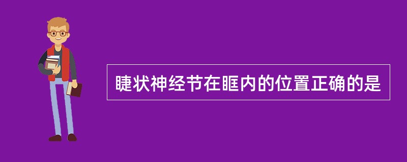 睫状神经节在眶内的位置正确的是