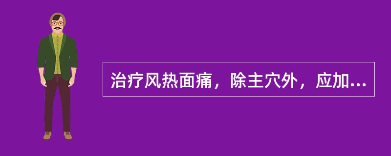 治疗风热面痛，除主穴外，应加用（）